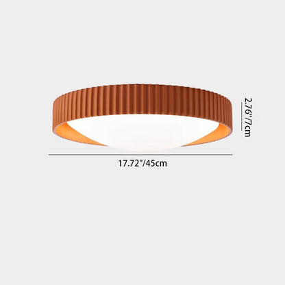 Contemporary Scandinavian Macaron Resin Acrylic Geometric Circle LED Flush Mount Ceiling Light for Bedroom
