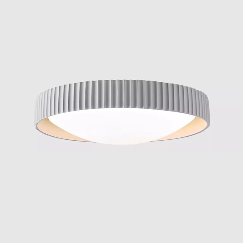 Contemporary Scandinavian Macaron Resin Acrylic Geometric Circle LED Flush Mount Ceiling Light for Bedroom