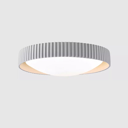 Contemporary Scandinavian Macaron Resin Acrylic Geometric Circle LED Flush Mount Ceiling Light for Bedroom