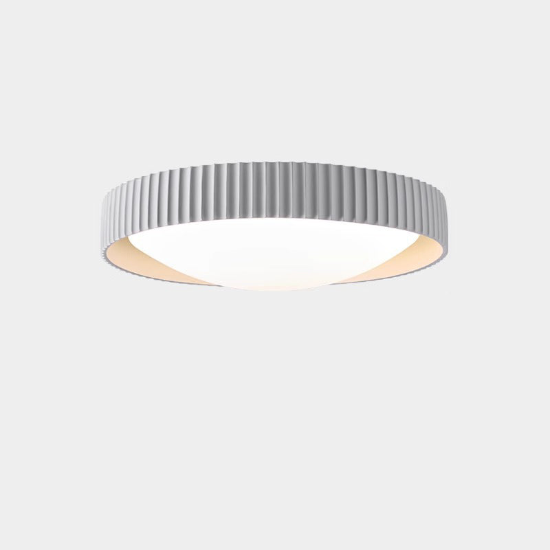 Contemporary Scandinavian Macaron Resin Acrylic Geometric Circle LED Flush Mount Ceiling Light for Bedroom