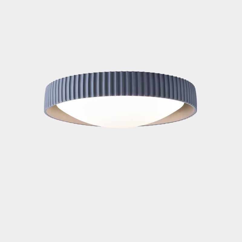 Contemporary Scandinavian Macaron Resin Acrylic Geometric Circle LED Flush Mount Ceiling Light for Bedroom