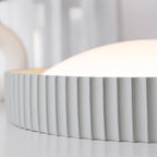 Contemporary Scandinavian Macaron Resin Acrylic Geometric Circle LED Flush Mount Ceiling Light for Bedroom