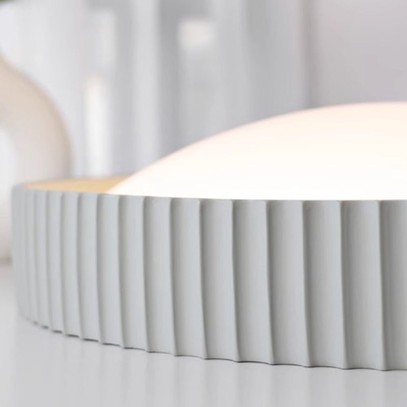 Contemporary Scandinavian Macaron Resin Acrylic Geometric Circle LED Flush Mount Ceiling Light for Bedroom
