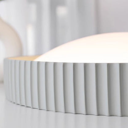 Contemporary Scandinavian Macaron Resin Acrylic Geometric Circle LED Flush Mount Ceiling Light for Bedroom