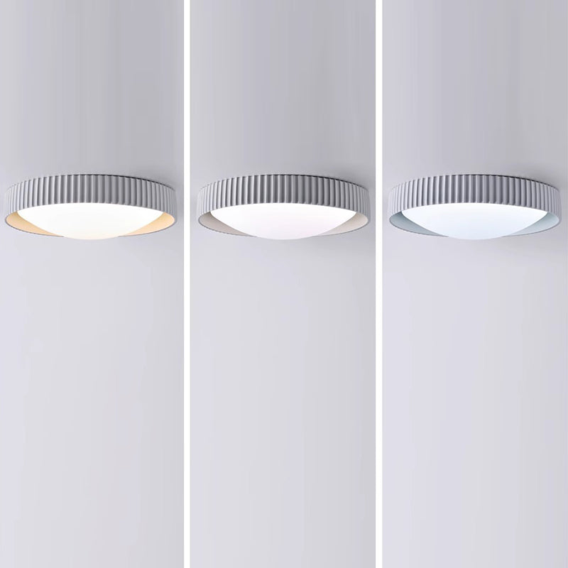 Contemporary Scandinavian Macaron Resin Acrylic Geometric Circle LED Flush Mount Ceiling Light for Bedroom