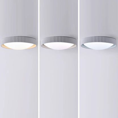 Contemporary Scandinavian Macaron Resin Acrylic Geometric Circle LED Flush Mount Ceiling Light for Bedroom
