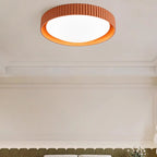 Contemporary Scandinavian Macaron Resin Acrylic Geometric Circle LED Flush Mount Ceiling Light for Bedroom