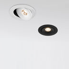Modern Minimalist Aluminum Round Adjustable LED Recessed Spotlight Flush Mount Ceiling Light For Bedroom
