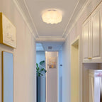 Contemporary Scandinavian Iron PE Cloud Shade LED Flush Mount Ceiling Light For Bedroom