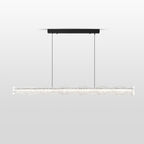 Modern Luxury Aluminum Resin Long Wave Strip LED Island Light Pendant Light For Dining Room