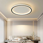 Modern Minimalist Iron Silicone Round LED Flush Mount Ceiling Light For Bedroom