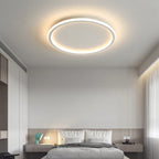 Modern Minimalist Iron Silicone Round LED Flush Mount Ceiling Light For Bedroom