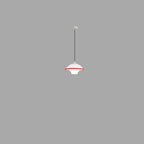 Contemporary Nordic Iron Glass Flying Saucer Shade LED Pendant Light For Bedroom