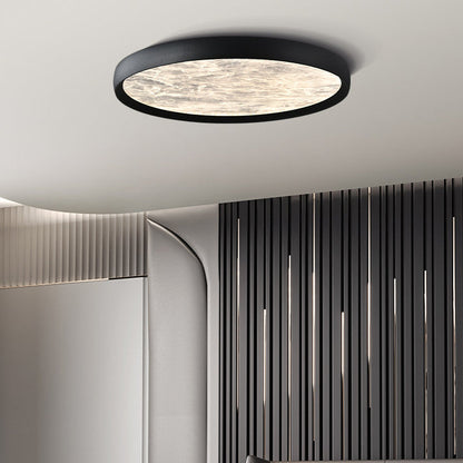 Contemporary Scandinavian Cloud Mist Aluminum Acrylic Round LED Flush Mount Ceiling Light For Living Room
