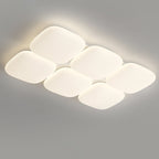 Modern Minimalist Iron PE Geometric Square LED Flush Mount Ceiling Light For Living Room