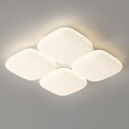 Modern Minimalist Iron PE Geometric Square LED Flush Mount Ceiling Light For Living Room