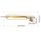 Contemporary Simplicity Iron Long Strip Acrylic Oval LED Spotlight Flush Mount Ceiling Light For Living Room