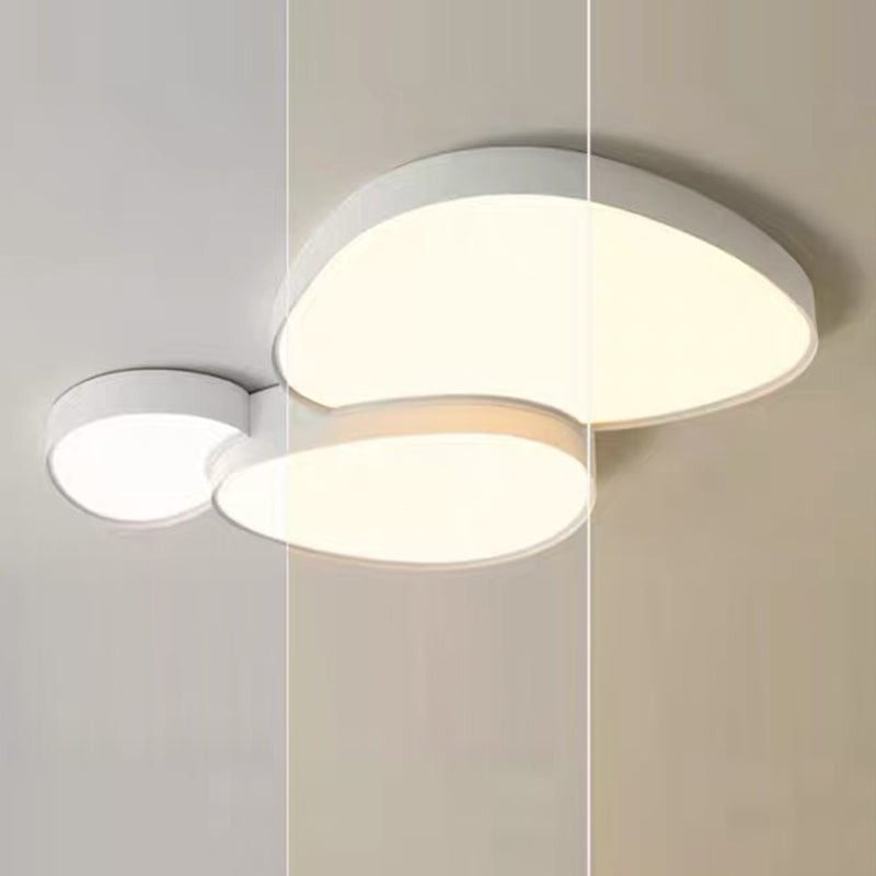 Contemporary Simplicity Cobblestone Acrylic Metal LED Flush Mount Ceiling Light for Living Room