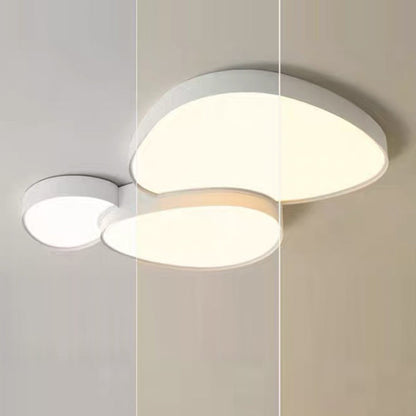 Contemporary Simplicity Cobblestone Acrylic Metal LED Flush Mount Ceiling Light for Living Room