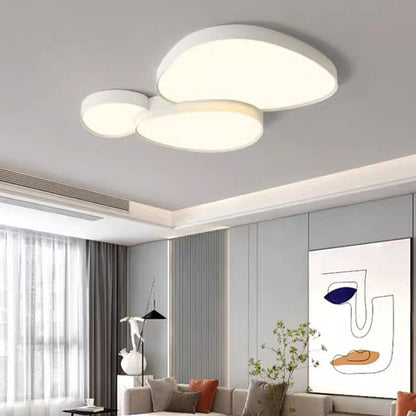 Contemporary Simplicity Cobblestone Acrylic Metal LED Flush Mount Ceiling Light for Living Room