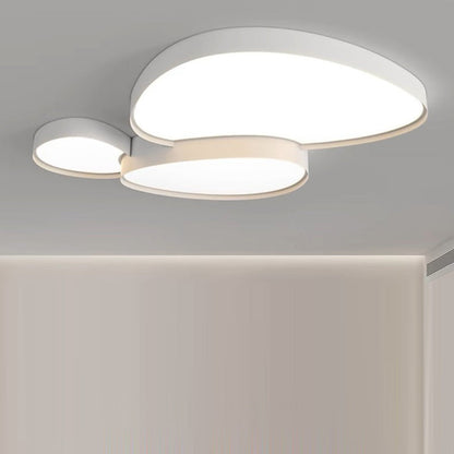 Contemporary Simplicity Cobblestone Acrylic Metal LED Flush Mount Ceiling Light for Living Room