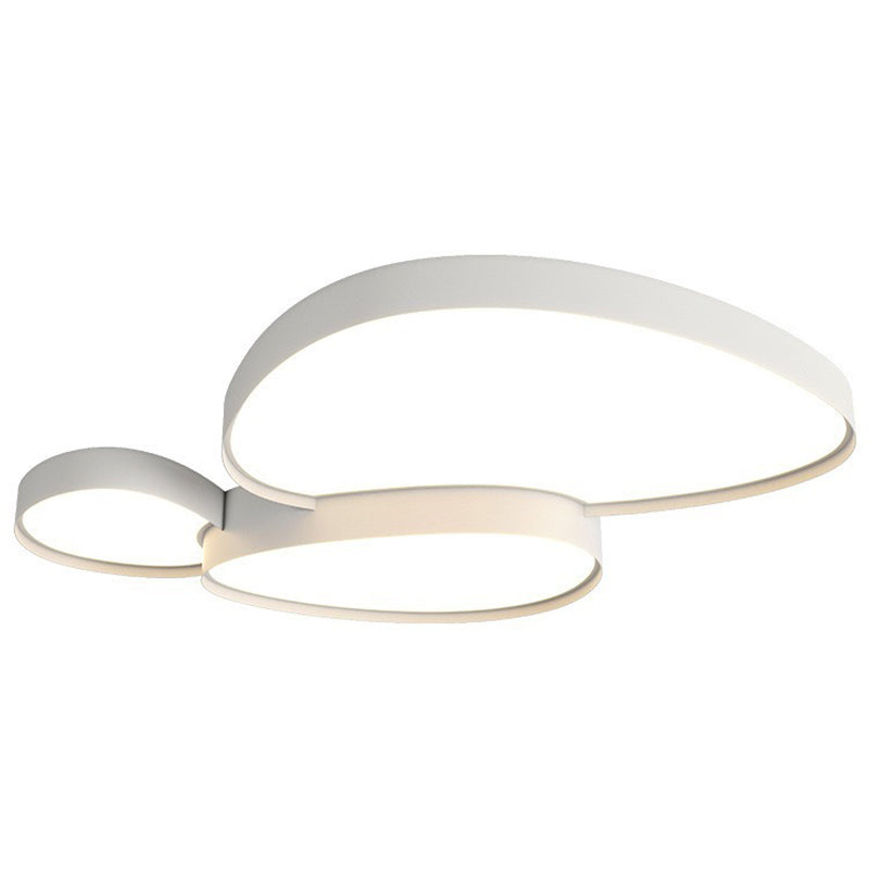 Contemporary Simplicity Cobblestone Acrylic Metal LED Flush Mount Ceiling Light for Living Room