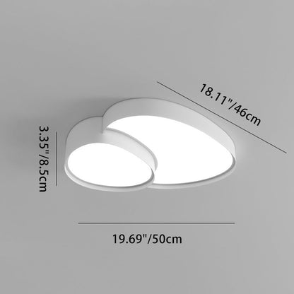 Contemporary Simplicity Cobblestone Acrylic Metal LED Flush Mount Ceiling Light for Living Room
