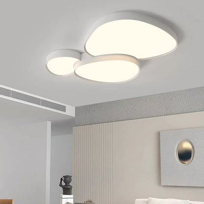 Contemporary Simplicity Cobblestone Acrylic Metal LED Flush Mount Ceiling Light for Living Room