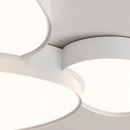 Contemporary Simplicity Cobblestone Acrylic Metal LED Flush Mount Ceiling Light for Living Room