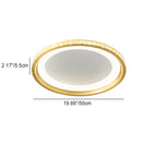 Modern Luxury Aluminum Crystal Starry Sky Acrylic Round LED Flush Mount Ceiling Light For Bedroom