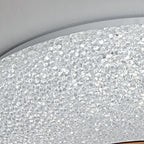 Contemporary Luxury Dazzling Crystal Sand Acrylic Geometric Ring LED Flush Mount Ceiling Light For Bedroom