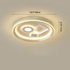 Contemporary Simplicity Iron Acrylic Geometric Round LED Flush Mount Ceiling Light For Bedroom