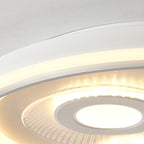 Contemporary Simplicity Iron Acrylic Geometric Round LED Flush Mount Ceiling Light For Bedroom