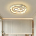 Contemporary Simplicity Iron Acrylic Geometric Round LED Flush Mount Ceiling Light For Bedroom