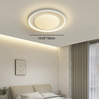 Modern Minimalist Iron Aluminum Round Acrylic LED Flush Mount Ceiling Light For Bedroom