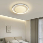 Modern Minimalist Iron Aluminum Round Acrylic LED Flush Mount Ceiling Light For Bedroom