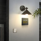 Contemporary Nordic Iron Geometric Cone 1-Light Outdoor Waterproof Wall Sconce Lamp For Garden Lumendat