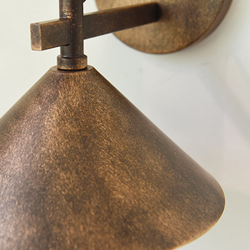 Contemporary Nordic Iron Geometric Cone 1-Light Outdoor Waterproof Wall Sconce Lamp For Garden Lumendat