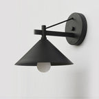 Contemporary Nordic Iron Geometric Cone 1-Light Outdoor Waterproof Wall Sconce Lamp For Garden Lumendat