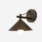 Contemporary Nordic Iron Geometric Cone 1-Light Outdoor Waterproof Wall Sconce Lamp For Garden Lumendat