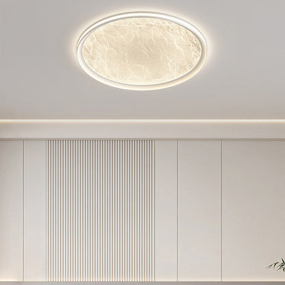 Contemporary Creative Starlight Cloud Rain Texture Iron Aluminum Round LED Flush Mount Ceiling Light For Living Room