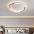 Contemporary Creative Starlight Cloud Rain Texture Iron Aluminum Round LED Flush Mount Ceiling Light For Living Room