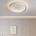 Contemporary Creative Starlight Cloud Rain Texture Iron Aluminum Round LED Flush Mount Ceiling Light For Living Room