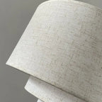 Traditional French Corrugated Fabric Shade Solid Wood 3-light Pendant Light for Living Room BulbSquare