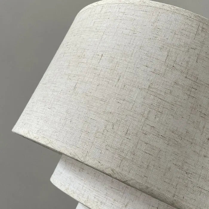 Traditional French Corrugated Fabric Shade Solid Wood 3-light Pendant Light for Living Room BulbSquare