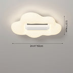 Lumendat Contemporary Creative Cartoon Airplane Cloud PE Shade LED Kids Flush Mount Ceiling Invisible Bladeless Fan Light For Bedroom Lumendat