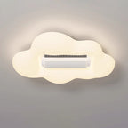 Lumendat Contemporary Creative Cartoon Airplane Cloud PE Shade LED Kids Flush Mount Ceiling Invisible Bladeless Fan Light For Bedroom Lumendat