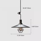 Contemporary Nordic Iron Frame Conical Solid Wood 1-Light Pendant Light For Living Room