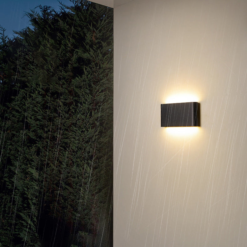Modern Minimalist Waterproof Rectangle Aluminum LED Outdoor Wall Sconce Lamp For Outdoor Patio Lumendat