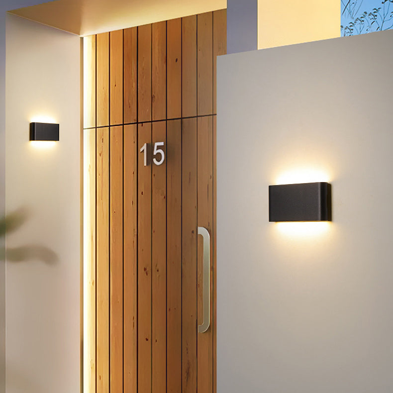 Modern Minimalist Waterproof Rectangle Aluminum LED Outdoor Wall Sconce Lamp For Outdoor Patio Lumendat